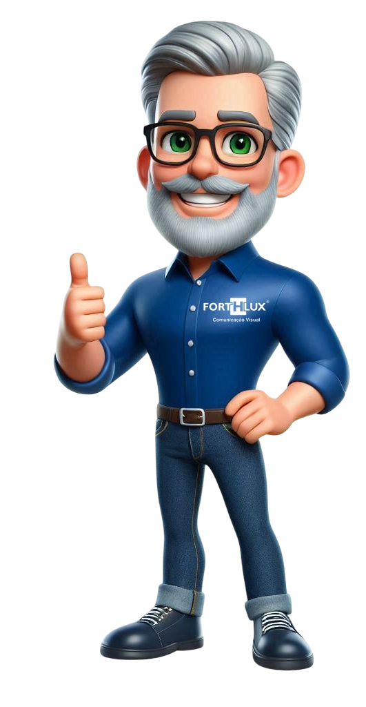Mascote Forthlux - Empresa de Comunicação Visual em São Paulo